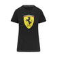 Black t-shirt with Ferrari logo on a white background