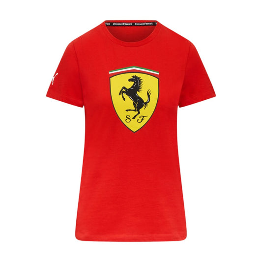 Red t-shirt with Ferrari logo on a white background