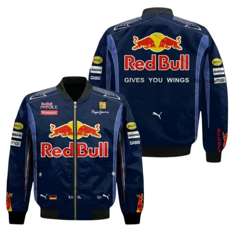 Red Bull Vintage Bomber Jacket honors Vettel’s debut season with Red Bull Racing.