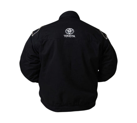 Black jacket with Toyota logo and 'AE-86' text on the back against a white background