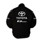 Black jacket with Toyota and FJ Cruiser logos on a white background