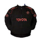 Black jacket with red Toyota logo on a white background