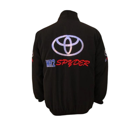 Black jacket with Toyota logo and 'MR2 Spyder' text on a white background