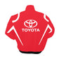Black and red jacket with Toyota and Denso logos on a white background