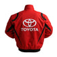 Red jacket with Toyota logo on a white background