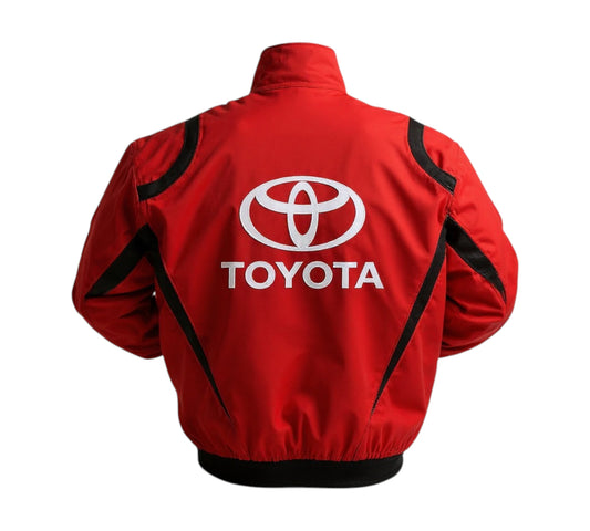 Red jacket with Toyota logo on a white background