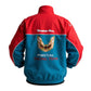 Red and blue jacket with Pontiac Racing Team logo on a white background