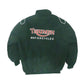 Green jacket with Triumph Motorcycles logo on a white background