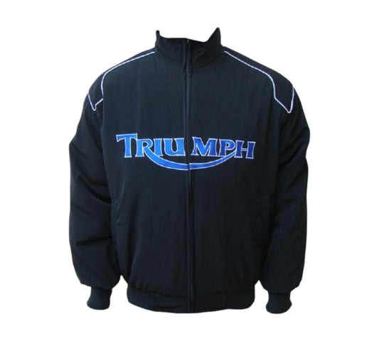 Black jacket with Triumph logo on a white background