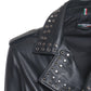 Vasco - Men's Studded Jacket in Genuine Black Leather CROSSOVER RACEWEARS