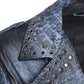 Vasco - Men's Studded Jacket in Genuine Blue Leather CROSSOVER RACEWEARS
