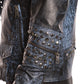 Vasco - Men's Studded Jacket in Genuine Blue Leather CROSSOVER RACEWEARS