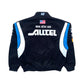 Black jacket with Alltel branding on a white background
