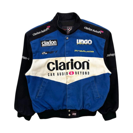 Jacket with Clarion and Ungo branding on a white background