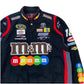 Nascar racing jacket with various sponsor logos on a white background