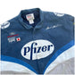 Black jacket with Budweiser and other brand logos on a white background