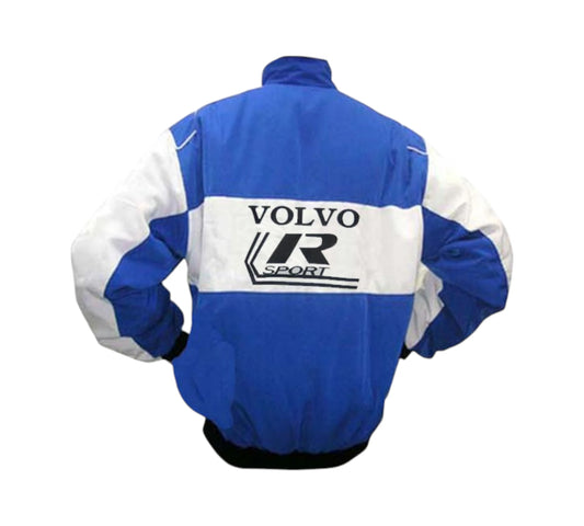 Pink jacket with Volvo logo on a white background