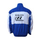 Black jacket with Volvo logo on the back against a white background