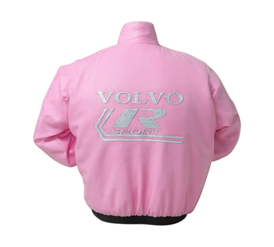 Red and white jacket with Volvo logo on a white background