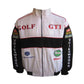 Black jacket with Volkswagen branding on a white background