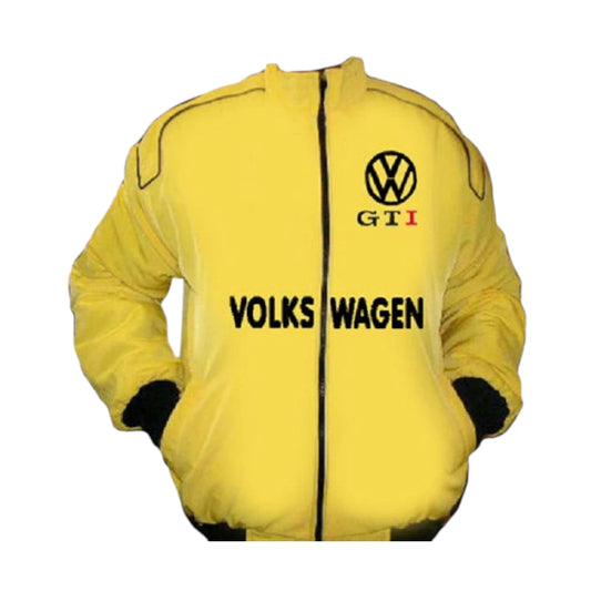 Black jacket with Volkswagen logos on a white background