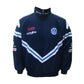 Navy blue racing jacket with Volkswagen logo on a white background