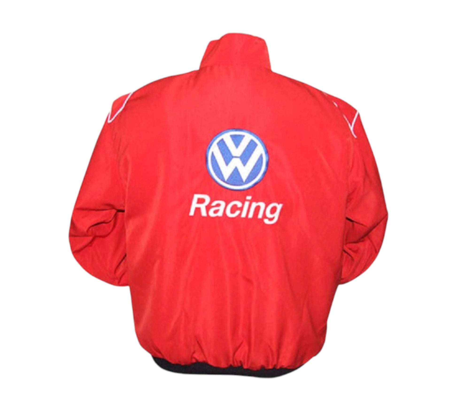 Blue jacket with Volkswagen Racing logo on a white background