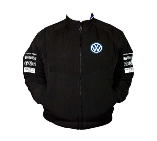 Black jacket with Volkswagen logo on a white background