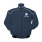 Navy blue jacket with Volkswagen logo on a white background