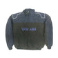 Blue and white jacket with Yamaha branding on a white background