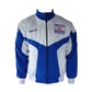 Blue and white jacket with Acer and Fiat Yamaha branding on a white background